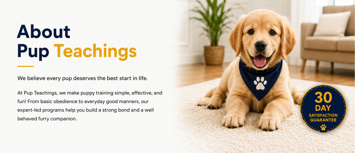 Happy puppy learning daily routines and better behavior at home