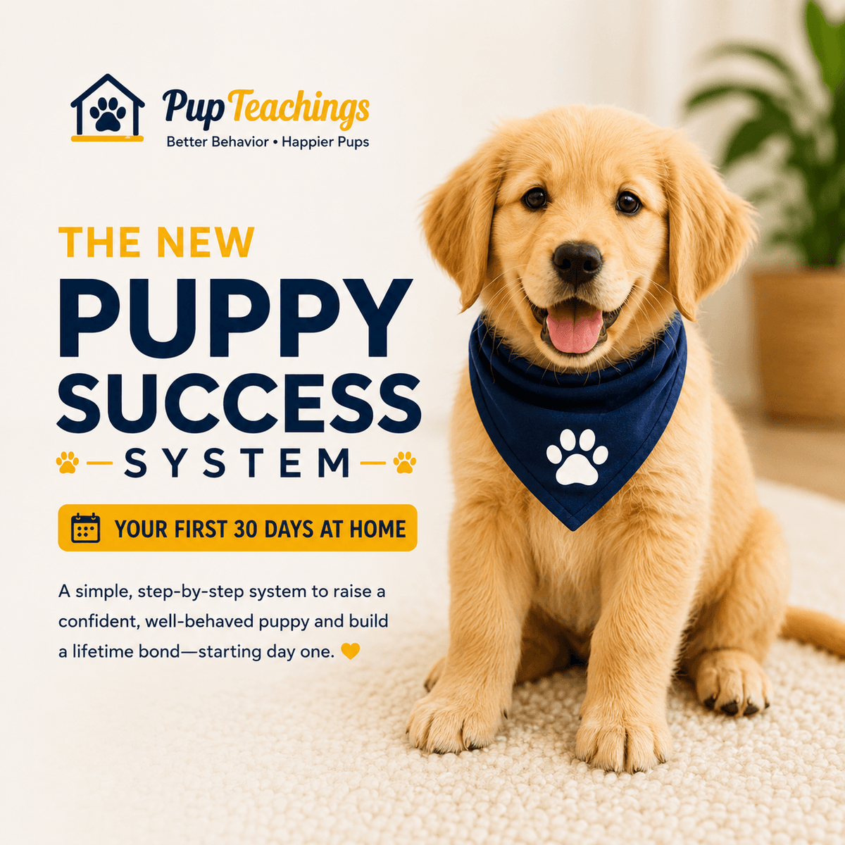 Step-by-step 30-day puppy training program — The New Puppy Success System by PupTeachings